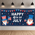 thumbnail image 6 of Cartoon Patriotic Banner Happy 4th of July Decorative Design Stars Stripes Celebration Banner for Independence Day Party Outdoor Decoration Holiday Event, 6 of 8