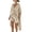 Khaki, variant on Purcolt 2 Piece Outfits for Women Summer Beach Cover Up Set V Neck Batwing Sleeve Top Drawstring Shorts Vacation Lounge Outfit