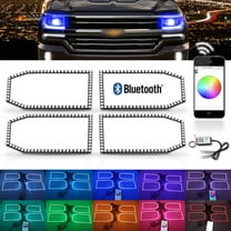 For 2014-16 Chevy Silverado Multi-Color Changing LED RGB SMD Headlight Halo Ring