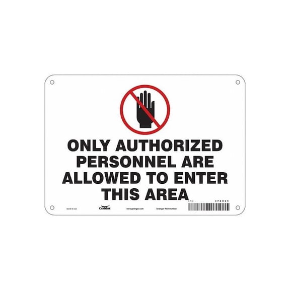 Condor Safety Sign,7 in x 10 in,Aluminum 472H95