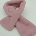 thumbnail image 4 of Women Scarf Creative Cross Solid Color Faux Fur Scarf Collar Scarf Neck Warmer, 4 of 5
