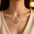 thumbnail image 6 of Heshpaws  925 Sterling Silver Cross Necklace, Rose Heart Pendant Necklaces for Women, Elegant Cross Chain Jewelry Gifts with Gift Box, Ideal Mother's Day Gifts for Women Mom, 6 of 6