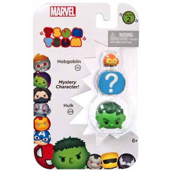 Marvel Tsum Tsum Series 2 Hobgoblin & Hulk Mini Figures, 3 Pack