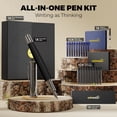 thumbnail image 2 of WEMATE Fountain Pen Set, Fine Nib with 20PCS 2.6MM Ink Cartridges(10 Black&10 Blue),1 Ink Converter, Nice Luxury Pen for Men, Women, Cool Wooden Fountain Pen for Writing, Journaling, Calligraphy, 2 of 8