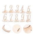 thumbnail image 2 of 10 Pcs Numéros de Table Mariage Fête Restauration Numéros de Table en Bois, 2 of 5