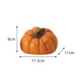 thumbnail image 4 of FAROOT Halloween Pumpkin Figurine Classic Pumpkin Statue with Note/Leaf Home Decorations Fall Party Favors, 4 of 5