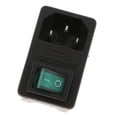 thumbnail image 3 of Interruptor de luz Zulema IEC320 C14 conector macho de entrada de fusible con fusible 250V 10A Verde, 3 of 6