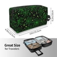 thumbnail image 4 of Goofa Green Bright Web with Spiders Printed Toiletry Bag with Handle,Large Capacity Travel Makeup Cosmetic Bag for Women, Carry on Airport Airline Compliant Bag, 4 of 9