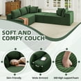 thumbnail image 4 of 132''Modular Boneless Couches for Living Room, Corduroy Deep Seat Sofa with 2 Chaise Lounges and 1 Loveseat, 4 of 8