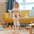 thumbnail image 4 of FORMRS Long Sleeve Top and Pants Pajama Set for Niños 2-Piece Sleepwear, Sizes 18M-8Y, Floral Cow, 4 of 6