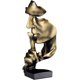 thumbnail image 1 of Estatua del pensador, figura de arte abstracto Silence is Gold, esculturas de resina para objetos decorativos modernos para el hogar, decoración de escritorio de piano para habitación creativa, hogar,, 1 of 5