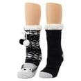 thumbnail image 2 of Cuddl Duds Women's Sherpa Lined Critter Slippers Socks, Shoe Size 4-10, Set of 2 (Puppy), 2 of 2