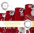 thumbnail image 4 of Fsddascl Red Snowman Christmas Blackout Curtains for Bedroom/Living Room, Thermal Insulated Kitchen Curtains, Farmhouse Birds Snowflake Grommet Darkening Window Treatment Drapes 27.5"x39"x2, 4 of 6