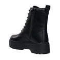 thumbnail image 3 of C & C California Womens Lucie Faux Leather Lug Sole Combat & Lace-up Boots, 3 of 6