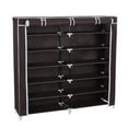 thumbnail image 1 of GoDecor 36 Pairs Brown Shoe Rack Double Row Shoe Tower 7 Tier Portable Shoe Storage Cabinet Organizer, 1 of 4