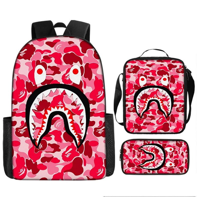 BAPE Anime Travel Backpack for Teens/Womens/Mens/ Casual