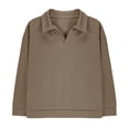 thumbnail image 4 of Boys' Casual Long Sleeve Pullover Top with Lapel Collar for Daily Wear and Play, 4 of 6