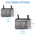thumbnail image 6 of TONINT Wheelchair Armrest Organizer with Storage Bag & Pockets for Seniors, Gray, 15.8*9.8 inch, 6 of 9