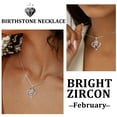 thumbnail image 4 of Beautlace 925 Sterling Silver Rose Heart Necklace,Rose Flower Pendant Necklace Jewelry Birthday Christmas Valentines Mother's Day Gifts for Women Mom-February, 4 of 12