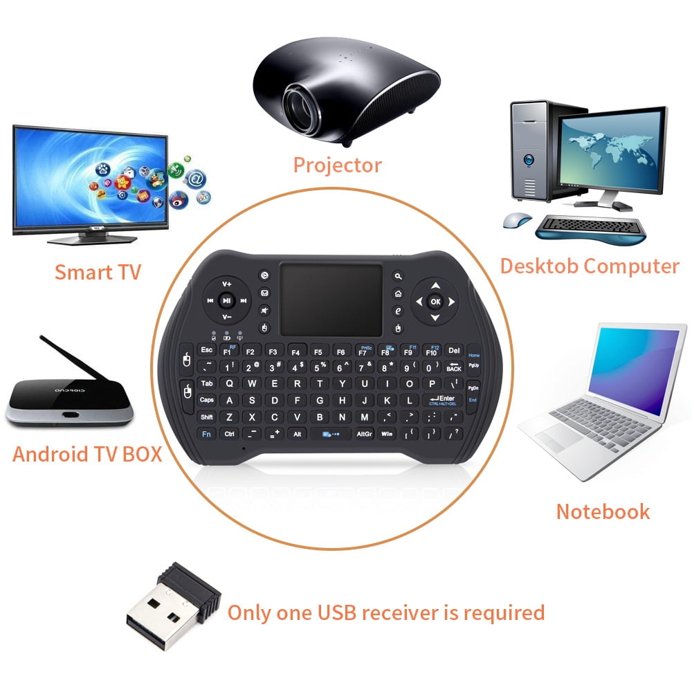 Calvas i8 keyboard 2.4GHz Wireless mini Keyboard with Touchpad Fly Air Mouse Remote Control For Android TV BOX PS3 PC Color: Russian no Backlit - no Backlight