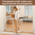 thumbnail image 4 of Fairy Baby Triple Lock Baby Gate with Clear Acrylic Panel - Adjustable 48-56" Wide Pressure Mount for Stairs Doorways, 4 of 9