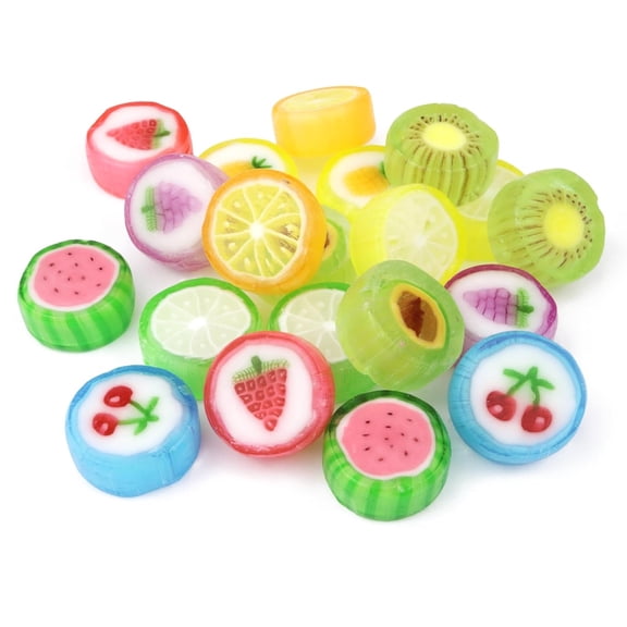 Fruit Slice Hard Candy, Bulk Summer Candies, 1 Lb Box