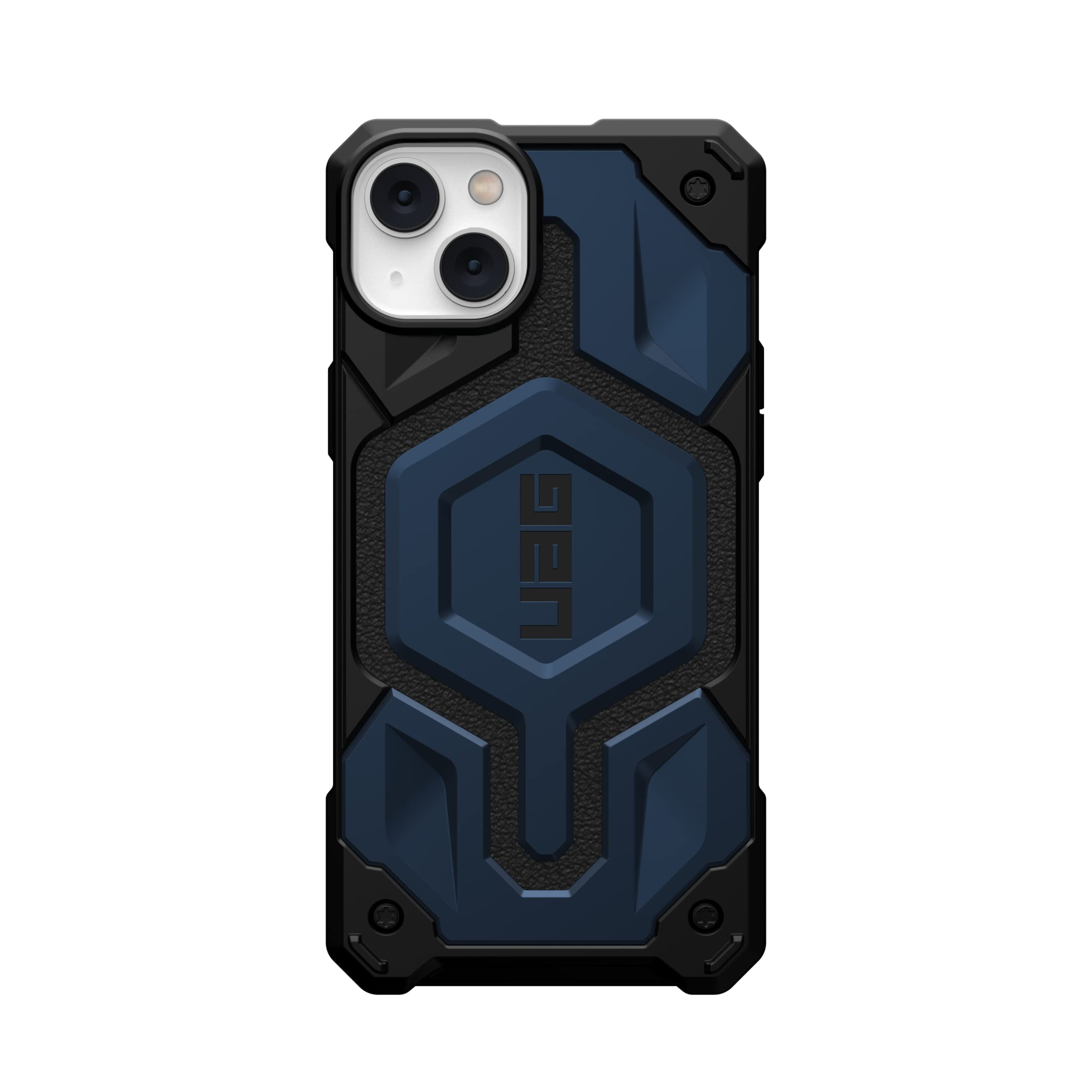 UAG iPhone 14 Plus Case Blue Mallard 6.7" Monarch Pro Built-in Magnet Compatible with MagSafe Charging Rugged Shockproof Dropproof Premium Protective Cover