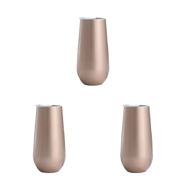 Inteprter Copas de cóctel, estructura firme sin costuras, flauta de champán, copa de tostado, vaso de vino de regalo dulce, oro rosa brillante Type1 NO1 Inteprter CBP277782