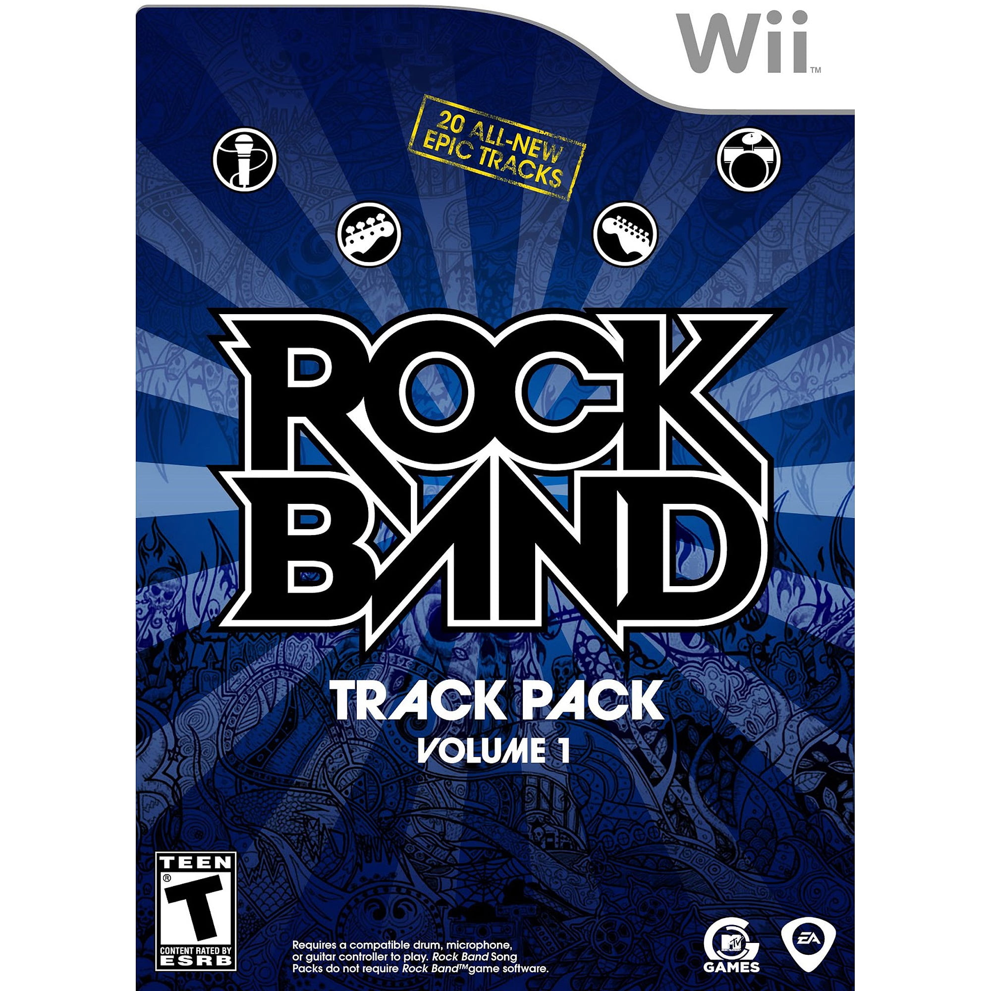 Absoluut Scheiding uitzetten Rock Band Track Pack: Vol 1 - Wii - Walmart.com