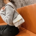 thumbnail image 4 of Bolso de un solo hombro de felpa Bolso cruzado de moda Bolsa de almacenamientoblanco, 4 of 5