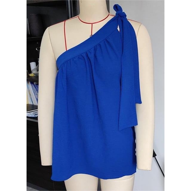 Top sin mangas Nikou Blusa de un solo hombro para mujer Tecnología avanzada