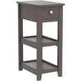 thumbnail image 4 of ANHXN End Table,  Nightstand with Drawer and Shelves, Wood Look Accent Narrow Side Tables Living Room Bed Room Office, 4 of 18