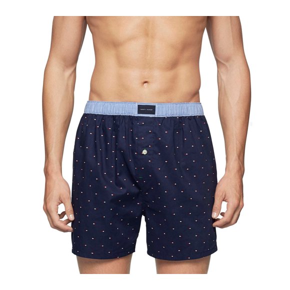 Tommy Hilfiger Men's Underwear Woven Boxers, Sailor Navy, Medium