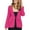 Hot Pink, variant on DTBPRQ Womens Casual Blazers Jackets Open Front Blazer Solid Long Sleeve Collarless Blazer Trench Business Work Office Jackets with Pockets