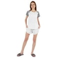 thumbnail image 2 of Inkmeso Solid 2 Pc Nightwear Set For Women Raglan Sleeves Button-Down Top & Shorts Sleepwear-46, 2 of 7