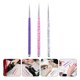thumbnail image 2 of 3pcs Nail Art Liner Brushes Nail Liner Pen Pincel de pintura en miniatura Pluma de gel UV, 2 of 6