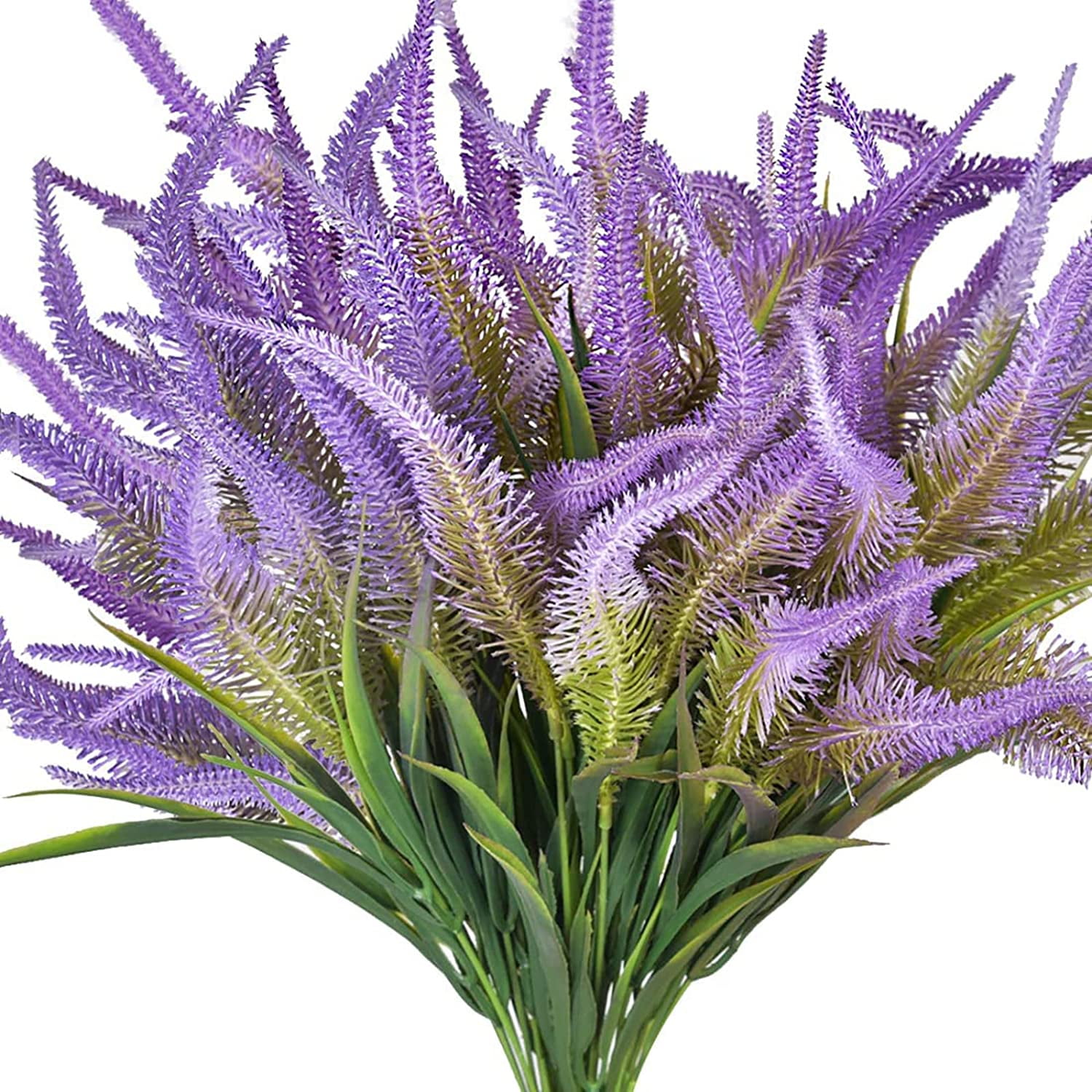 Viworld Artificial Fake Flowers, 6 Bundles UV Resistant Faux Plastic