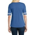thumbnail image 2 of Women's Scorecard Tee Distressed Printed Stripes Heathered True Royal/ White X-Large, 2 of 4
