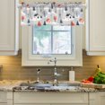 thumbnail image 2 of Yayeee Kitchen Valance Rod Pocket 54" x 18" Living Room Window Curtain, Cartoon Blue Houses, 2 of 6