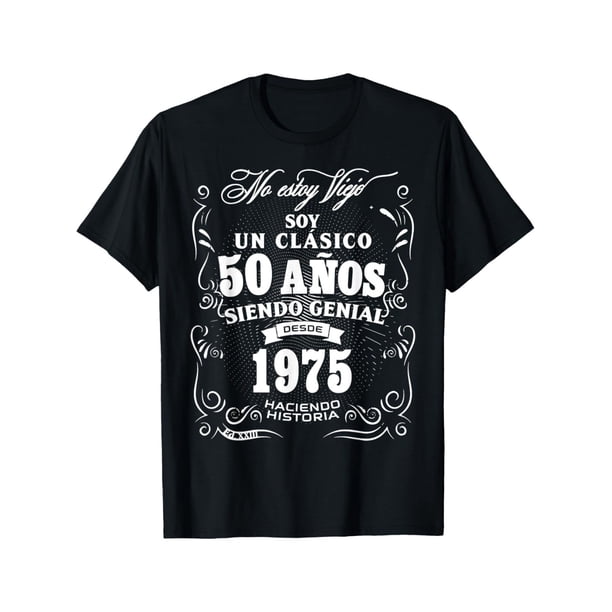 Vintage 50th Birthday Men Funny 1975 50 Birthday Spanish T-Shirt, Casual Sporty Tee, Summer Gifts