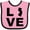 Pink and Black, variant on Inktastic Love New Jersey Boys or Girls Baby Bib