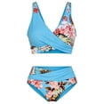 thumbnail image 3 of Floral Print Tankini Swimsuit Two Piece Beachwear With High Waist Bottoms And Adjustable, 3 of 3