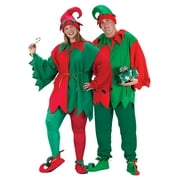 Elf Set Adult Costume Shoes Hat Christmas Red Green Santa's Helper Unisex XL