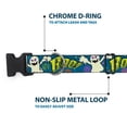 thumbnail image 5 of Buckle-Down Pet Collar, Dog Collar Plastic Buckle, Ghost Boo Blue Multi Color, 11 to 16.5 Inches 1.0 Inch Wide, 5 of 8