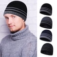 thumbnail image 3 of Bonnet de Protection en Fil de Mode à Rayures pour Hommes Bonnets Chauds pour le Ski de Plein Air, 3 of 6