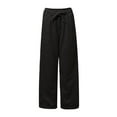 thumbnail image 5 of Womens Sweatpants Wide Leg Sweatpants for Women Baggy Casual Drawstring Sweat Pants High Waist Oversized Athletic Barrel Pants Trousers(BlackC,XL), 5 of 5