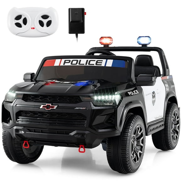 Gymax 24V 4WD Kids Electric Vehicle w/Megaphone Siren Flashing Lights Remote Control