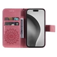 thumbnail image 5 of TECH CIRCLE for iPhone 16 Plus Case 6.7" 2024, PU Leather Flip Wallet Case with Stand Function, Built-in Card Slots & Cash Pocket, Lightweight Protective Slim Cute Flower Cover with Lanyard, Pink, 5 of 8