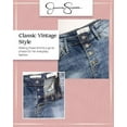 thumbnail image 5 of Jessica Simpson Girls' Shorts - 5 Pocket Stretch Denim Jean Shorts - Distressed Denim Acid Washed (7-16), 5 of 7