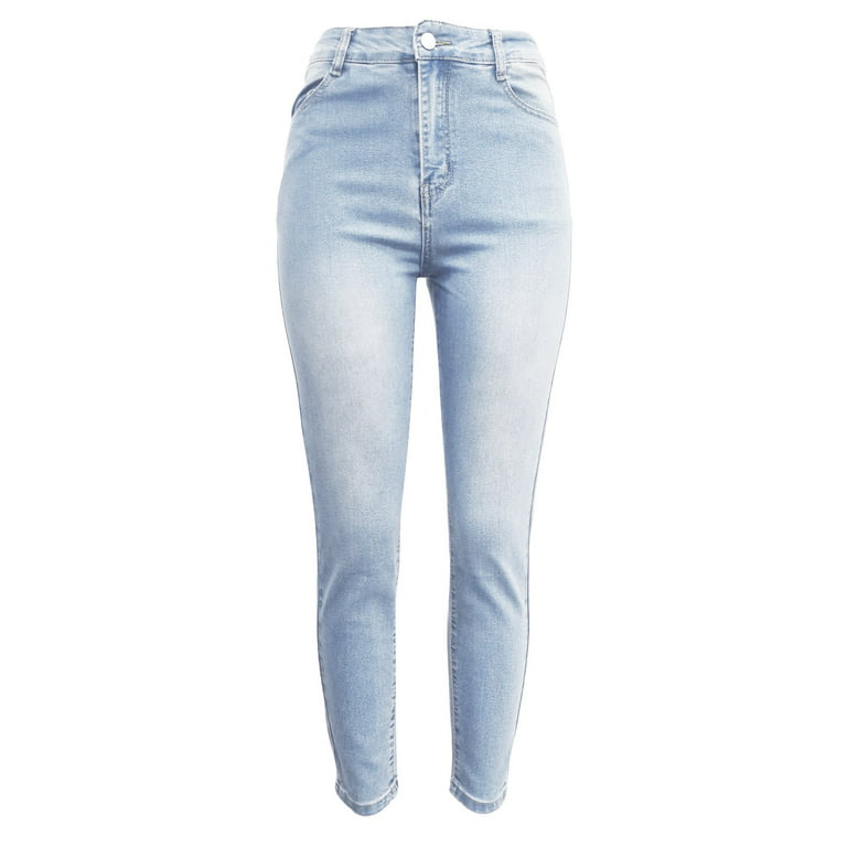 ZIZOCWA Denim Leggings With Pockets Boot Cut Pants For Women Women'S Pencil  Pants Casual Button Zipper Pocket Jeans Back Strap Pants Jean